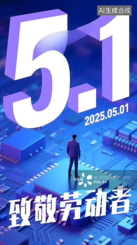 【AI数字艺术】五一劳动节海报图片素材