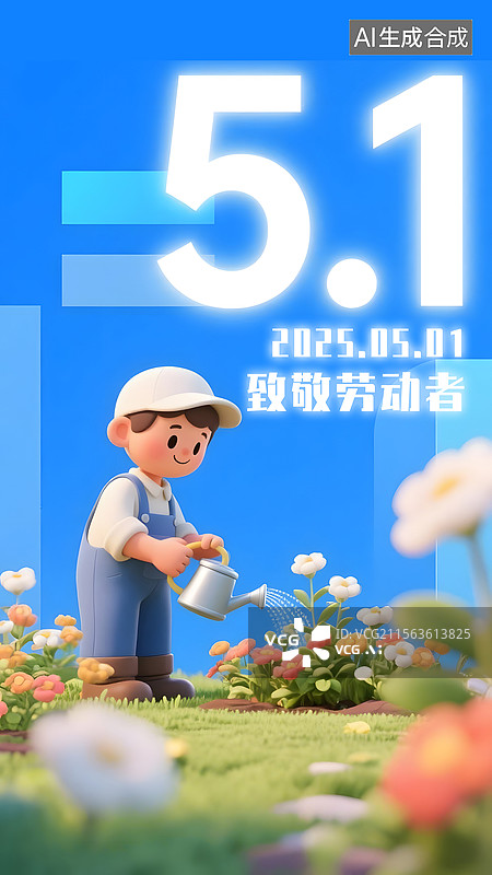 【AI数字艺术】五一劳动节海报图片素材