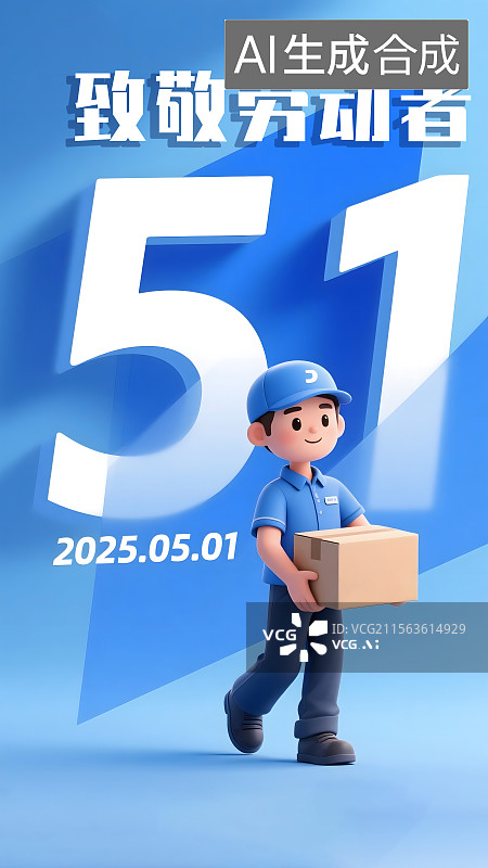 【AI数字艺术】五一劳动节海报图片素材