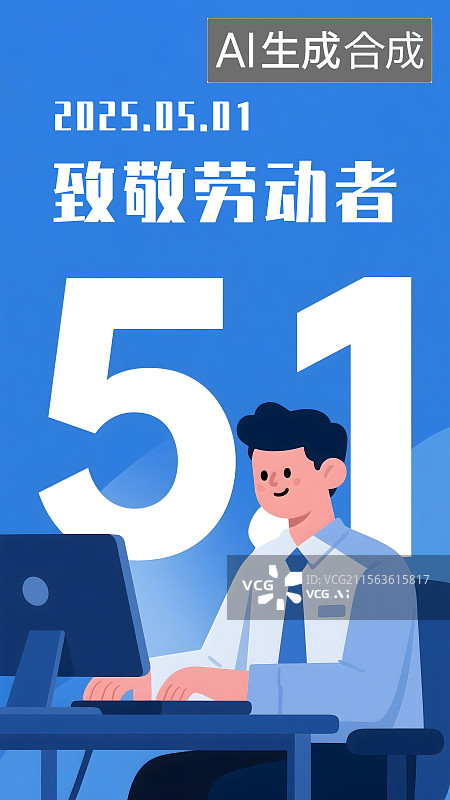 【AI数字艺术】五一劳动节海报图片素材