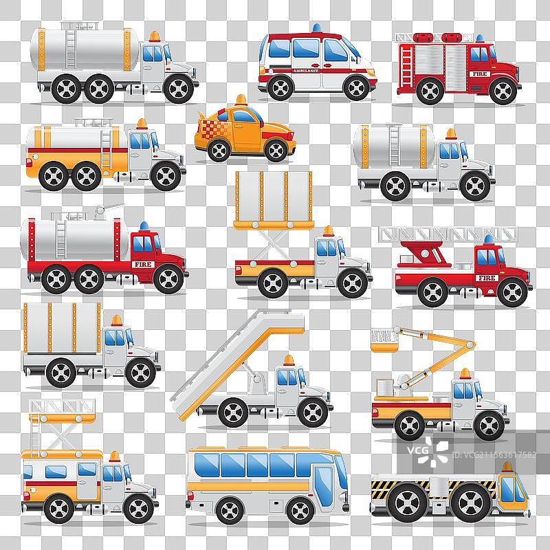 机场的汽车组合图片素材