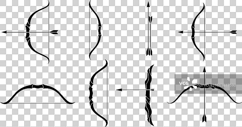 传统弓箭设计套件图片素材