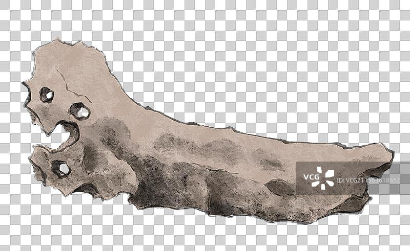 园林公园庭院里的大石头假山石图片素材