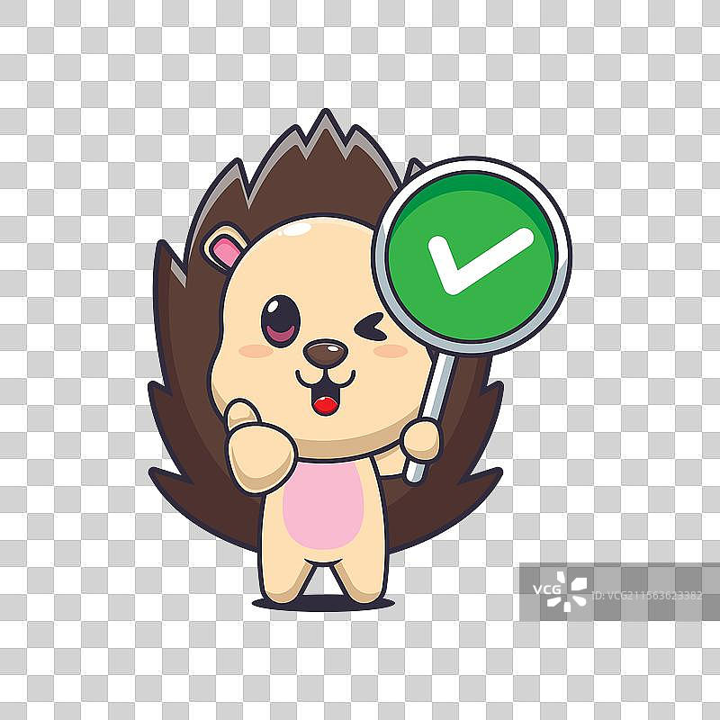 刺猬吉祥物卡通角色图片素材