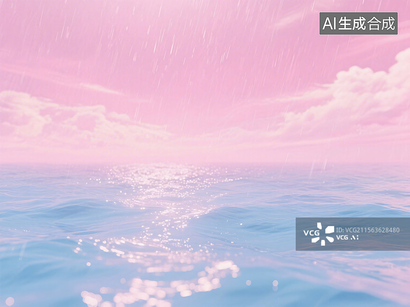 【AI数字艺术】梦幻谷雨细雨绵绵图片素材