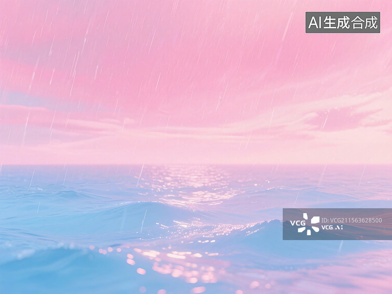 【AI数字艺术】梦幻谷雨细雨绵绵图片素材