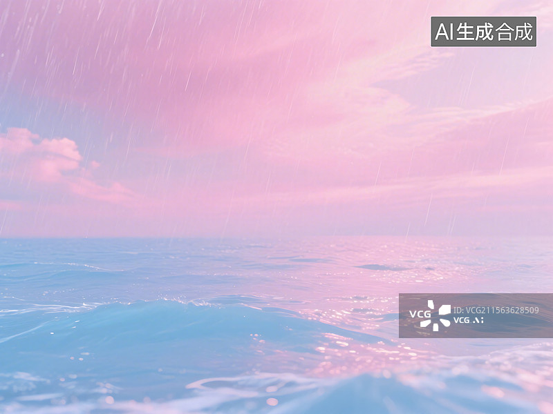 【AI数字艺术】梦幻谷雨细雨绵绵图片素材