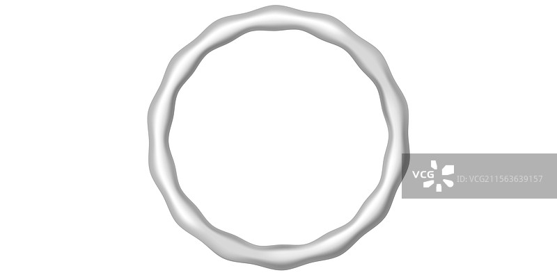 逼真的银色金属戒指图片素材