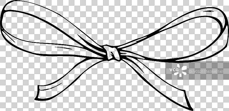 薄纱小巧简单的布料蝴蝶结图片素材