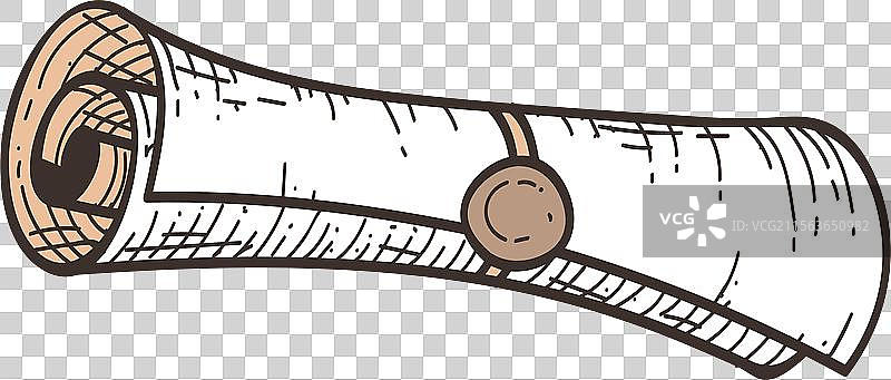 卷轴纸上带有蜡封象征着图片素材