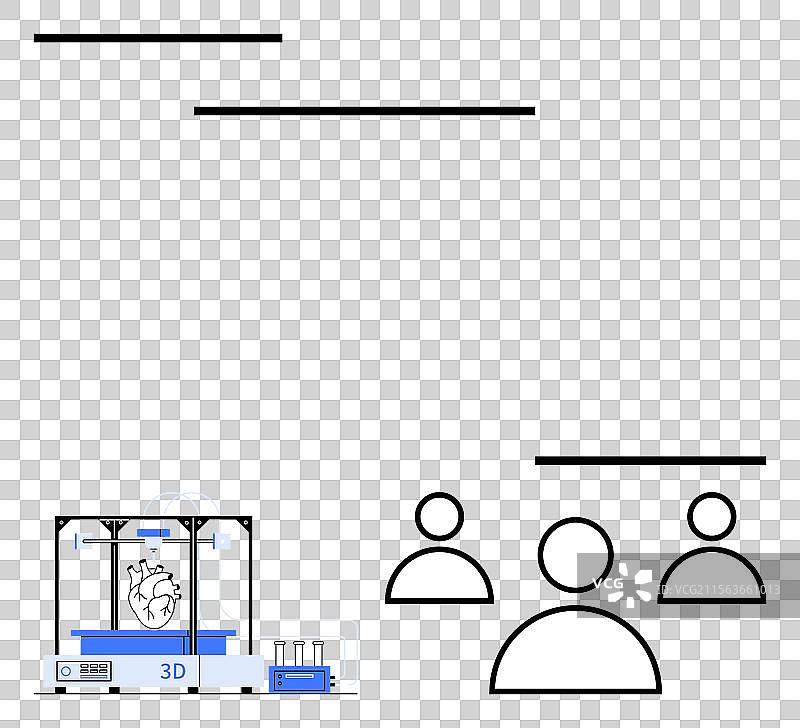 3D打印机正在制作解剖学心脏图片素材