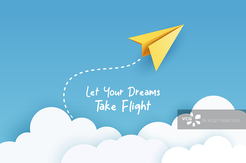 让你的梦想起飞，极简风格图片素材