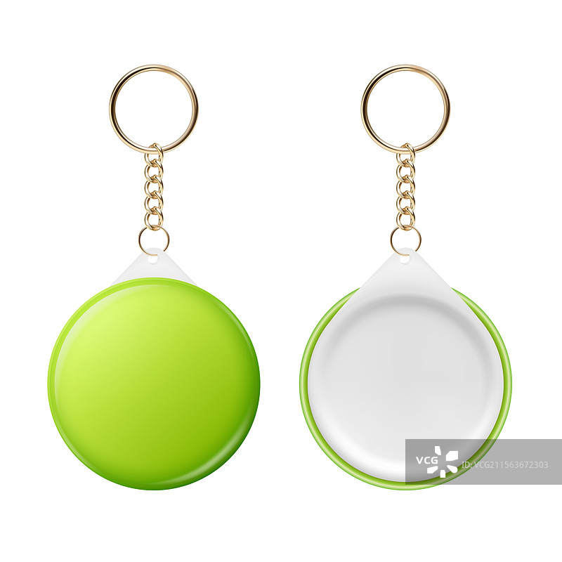 3D 真实感圆形钥匙链设计图片素材