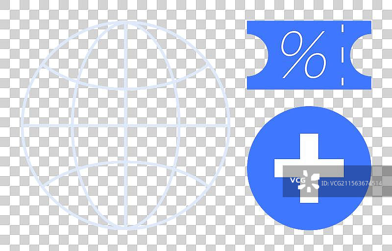 全球连接折扣和医疗保健加成图片素材