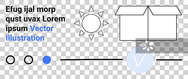 极简设计，带有太阳盒和文字图片素材