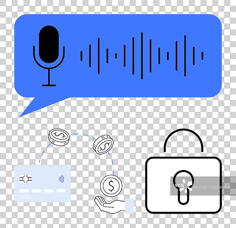 通过语音命令进行安全的在线交易图片素材