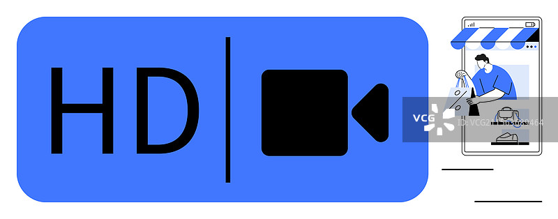 高清录像图标和在线购物图片素材