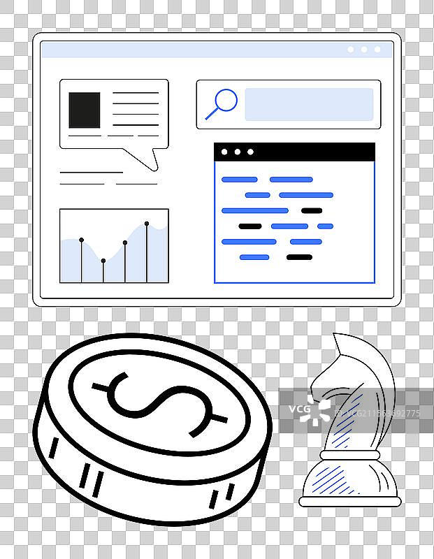 数字战略可视化与数据分析图片素材