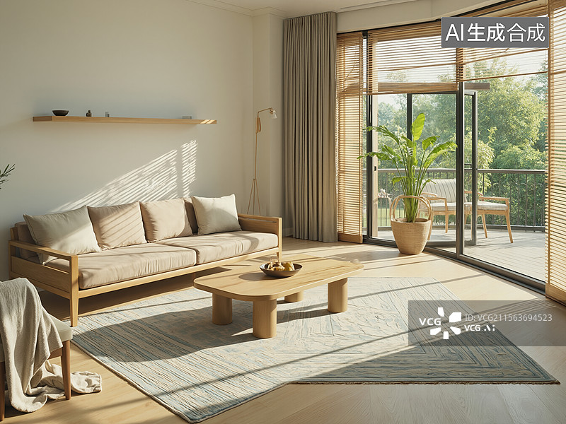 【AI数字艺术】现代简约客厅图片素材