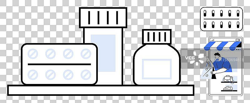 在线处方服务弥合了差距图片素材