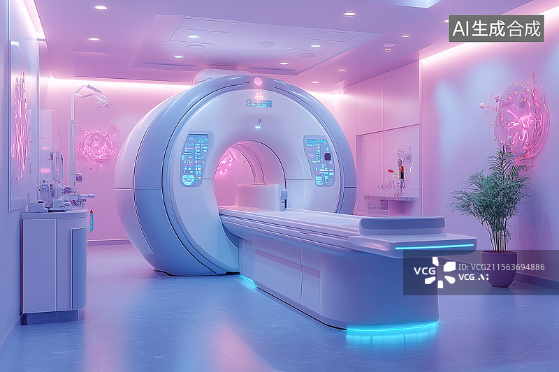 【AI数字艺术】医院CT室检查仪器图片素材