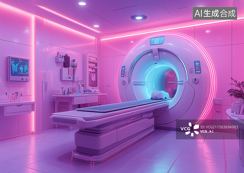 【AI数字艺术】医院CT室检查仪器图片素材