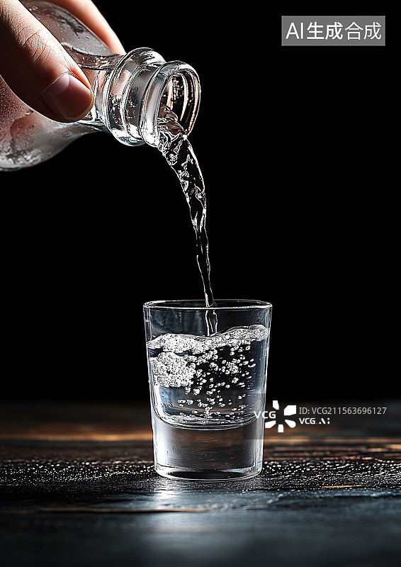 【AI数字艺术】正在往酒杯里倒酒图片素材