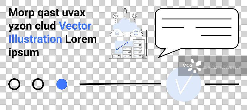 云计算概念与对话气泡图片素材