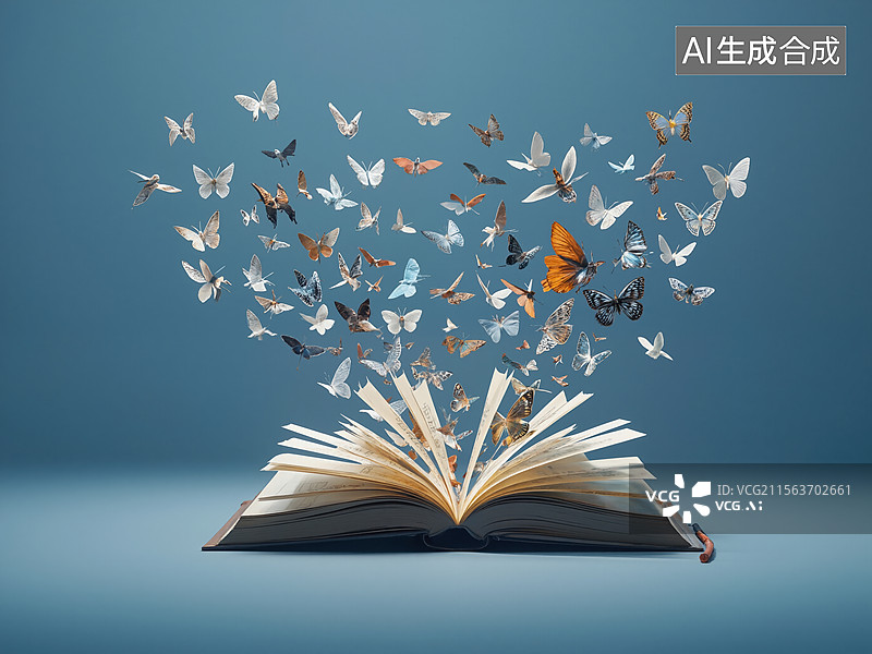 【AI数字艺术】知识飞翔图片素材