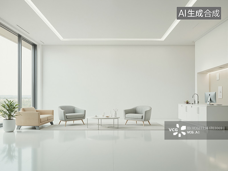 【AI数字艺术】现代简约客厅图片素材
