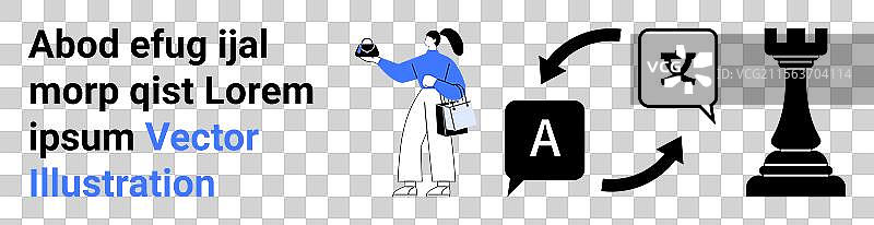 多语言沟通与文本翻译图片素材