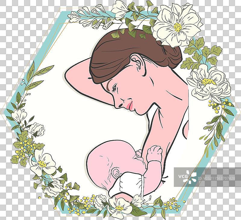 手绘母乳图片素材