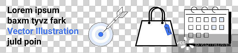 带标签的飞镖靶购物袋图片素材