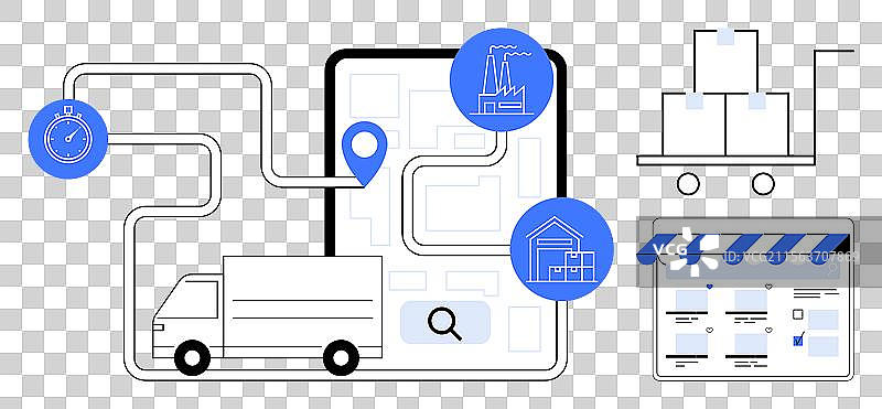 供应链物流与路线追踪图片素材
