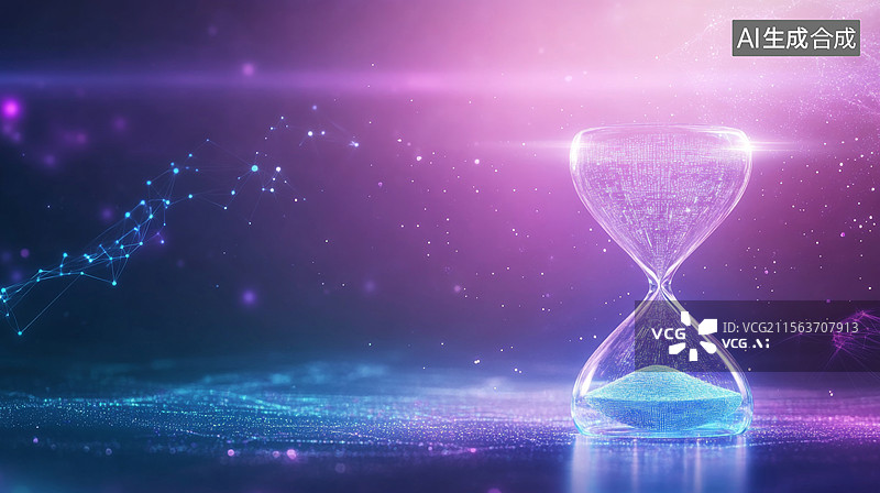 【AI数字艺术】科技沙漏 时间沙漏图片素材
