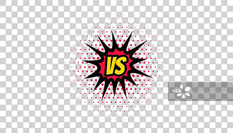 漫画艺术对决黄色横幅双人战斗图片素材