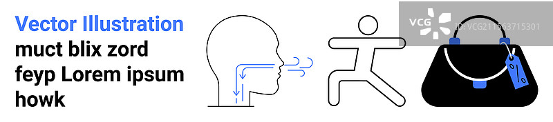 人类呼吸、体育活动与时尚图片素材