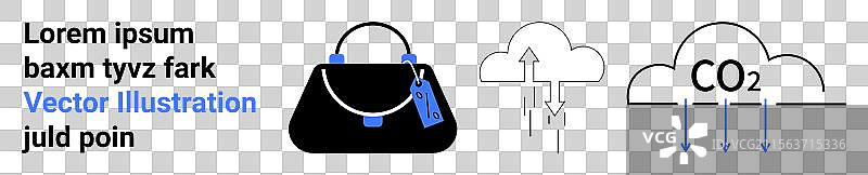 可持续时尚概念与手袋图片素材