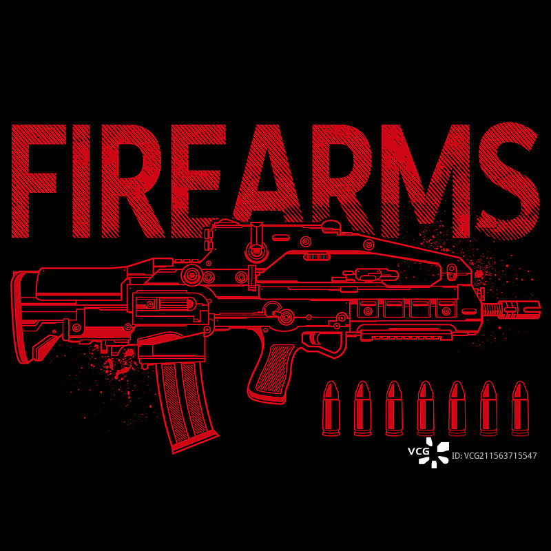 简单的火器和子弹标志图片素材