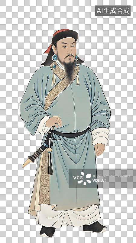 【AI数字艺术】历史人物画像元素图片素材