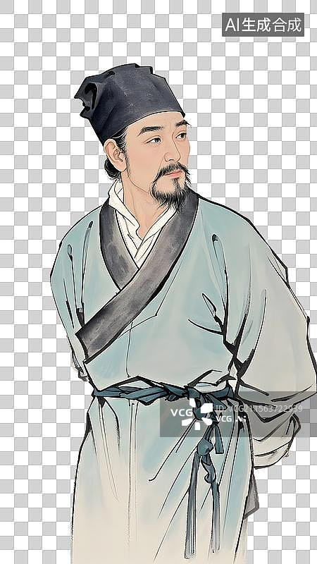 【AI数字艺术】历史人物画像元素图片素材