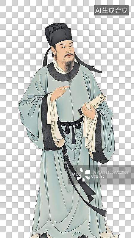 【AI数字艺术】历史人物画像元素图片素材