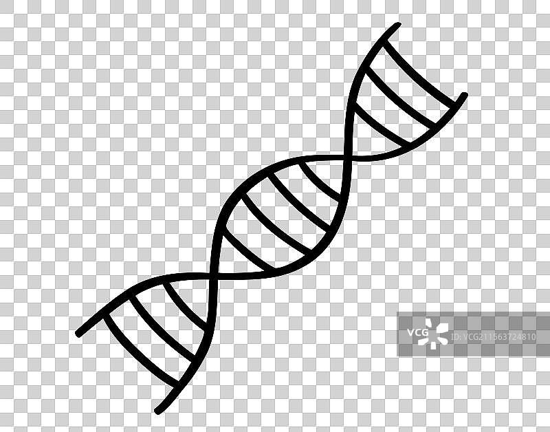 手绘化学药物DNA结构涂鸦图片素材