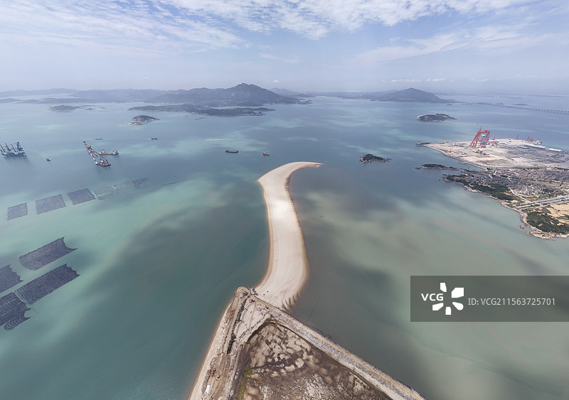 福建平潭象鼻湾航拍视角图片素材