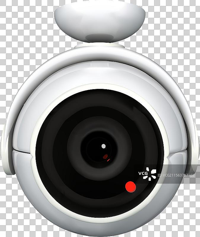 安全摄像头 3D 图标，孤立的安全摄像头图片素材