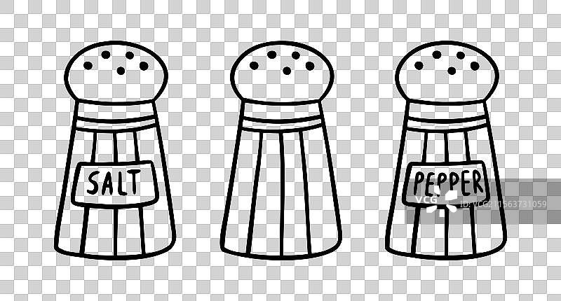 盐或胡椒的调味瓶图片素材