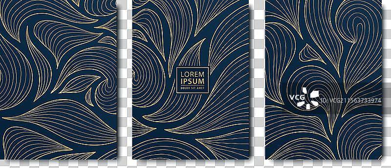 奢华的金色背景与大理石叶子图片素材