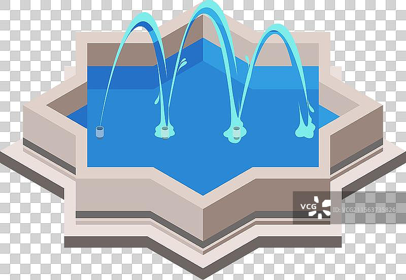 风格化的水喷泉图片素材