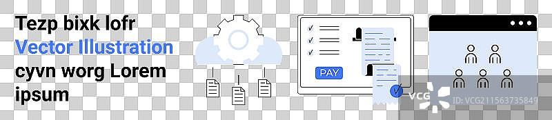 云数据处理在线支付工作流程图片素材
