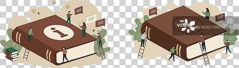 对巨人的知识探索与研究图片素材